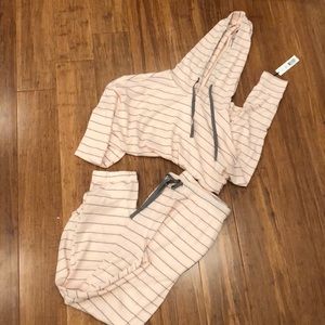 Women’s size medium pink and gray pj/lounge set